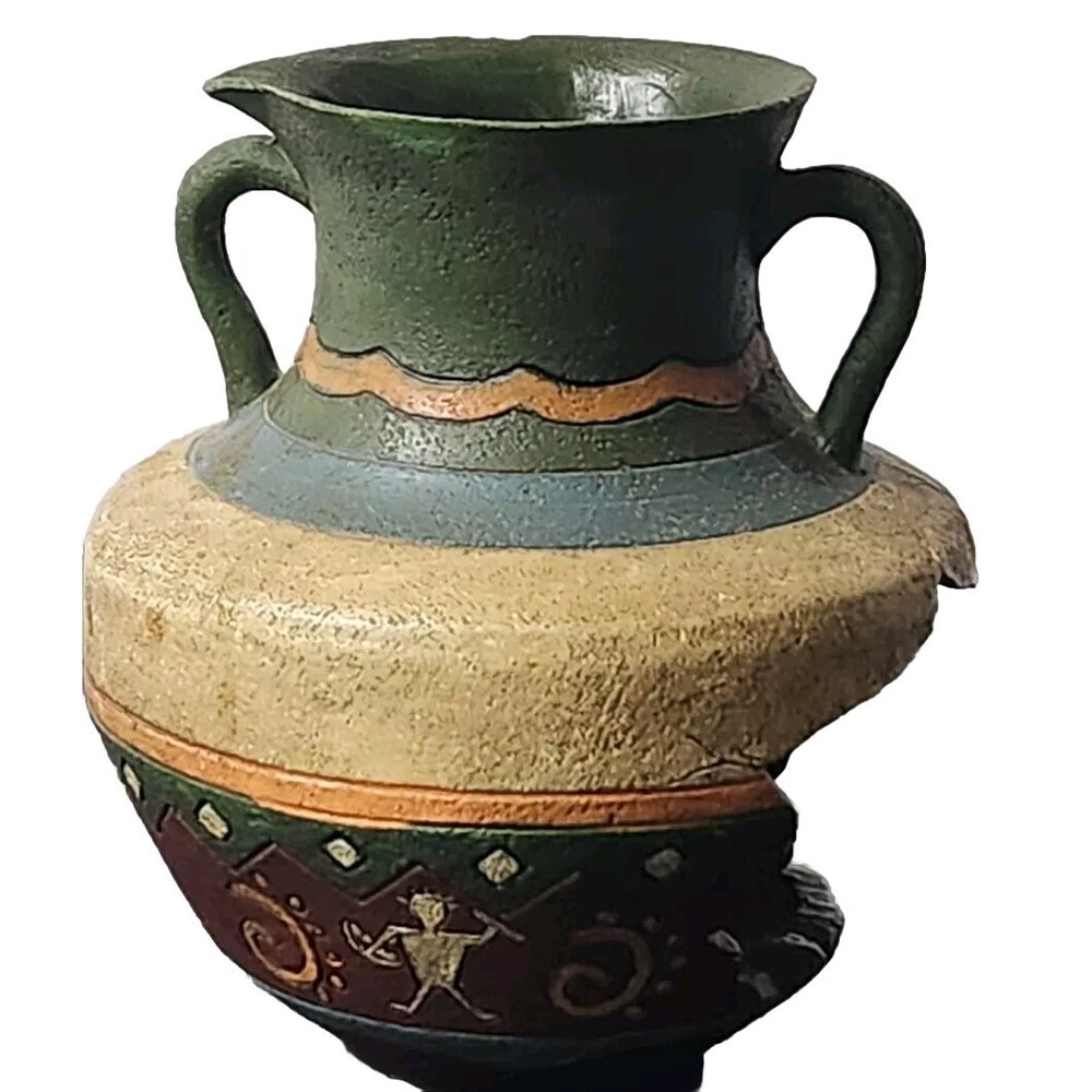 Southwestern Kokopelli Cracked Design Pitcher - Picture 3 of 5